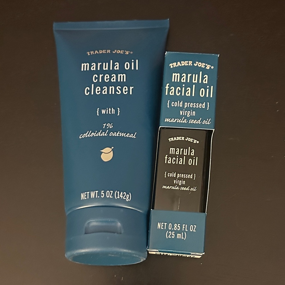 Trader Joe’s Marula Oil Cream Cleanser & Facial Oil Set bundle